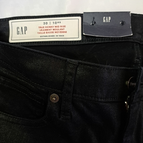 GAP Black Mid Rise True Skinny Black  Jeans Womens‎ Size 30 - Picture 4 of 4